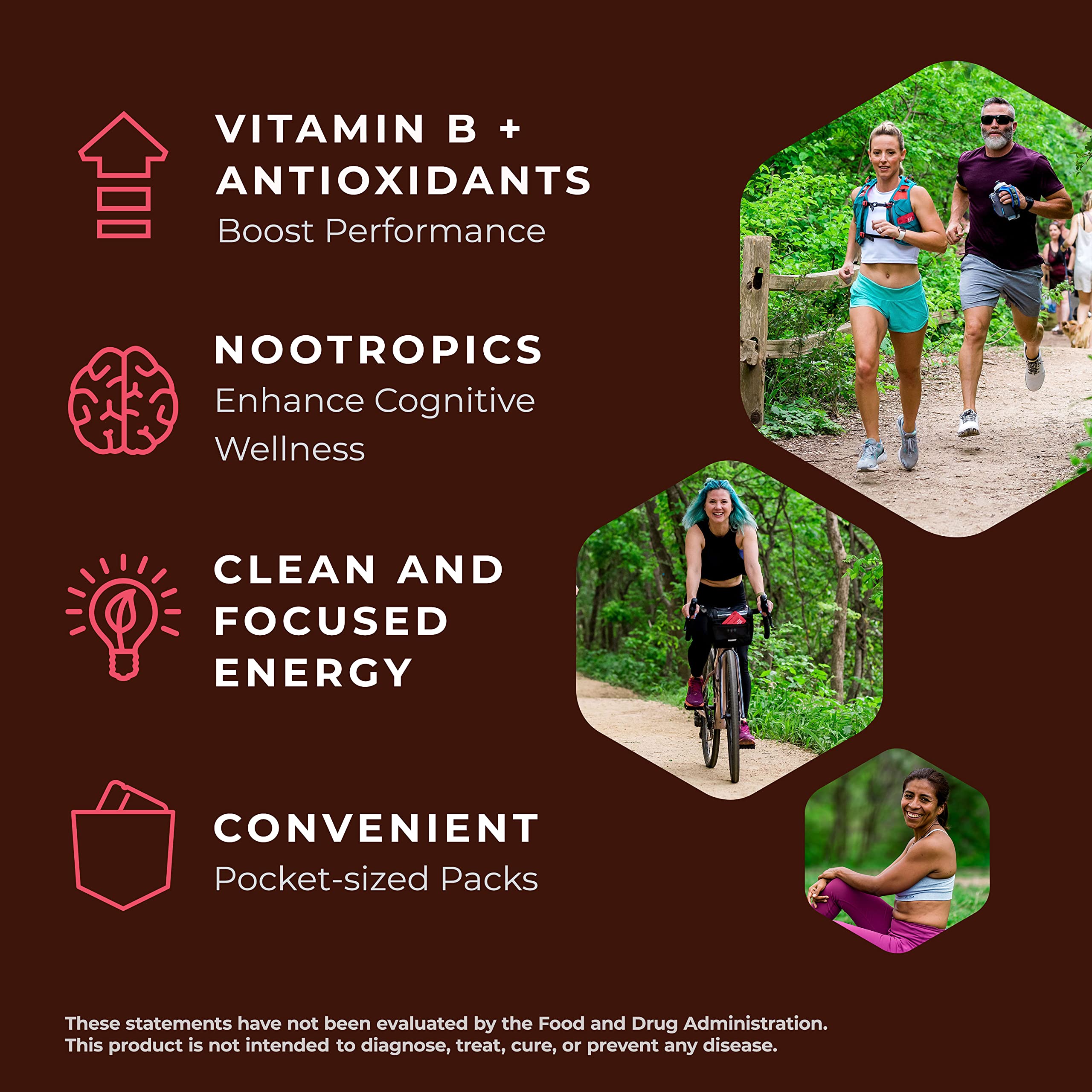 SGC two gummies per pack illustration emphasizing fast-acting energy