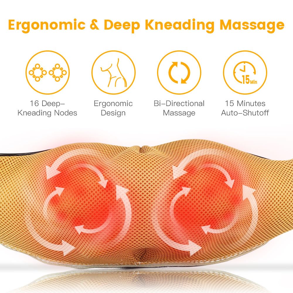 SGULNF neck massager 3D kneading action on shoulders