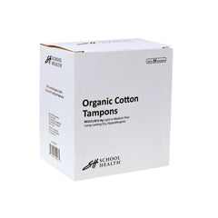 SH School Health tampons box — 50-count package for light to medium flow