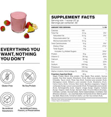 Shakeology Tropical Strawberry scoop highlights plant-based protein for appetite control.