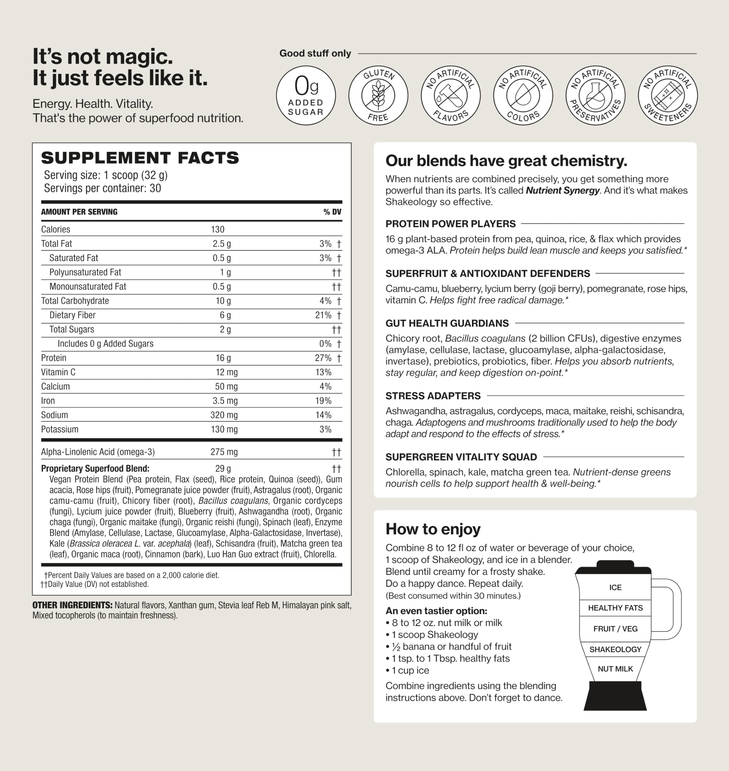 Shakeology vanilla protein scoop measuring a convenient snack or mix.