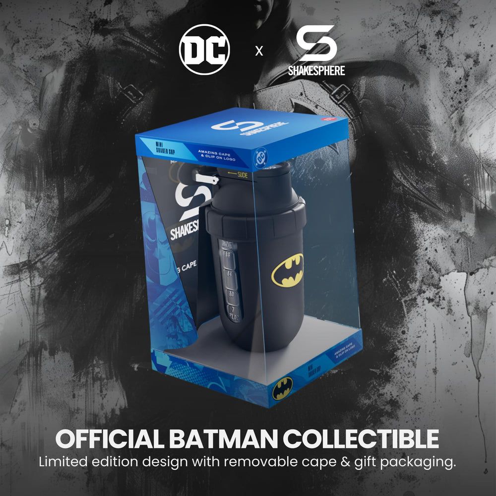 SHAKESPHERE Batman Edition capsule design enables smooth mixing.