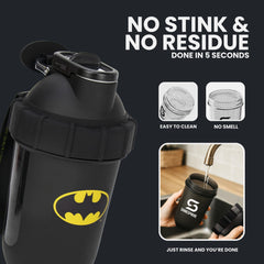 SHAKESPHERE Batman Edition matte black finish enhances stealth style.