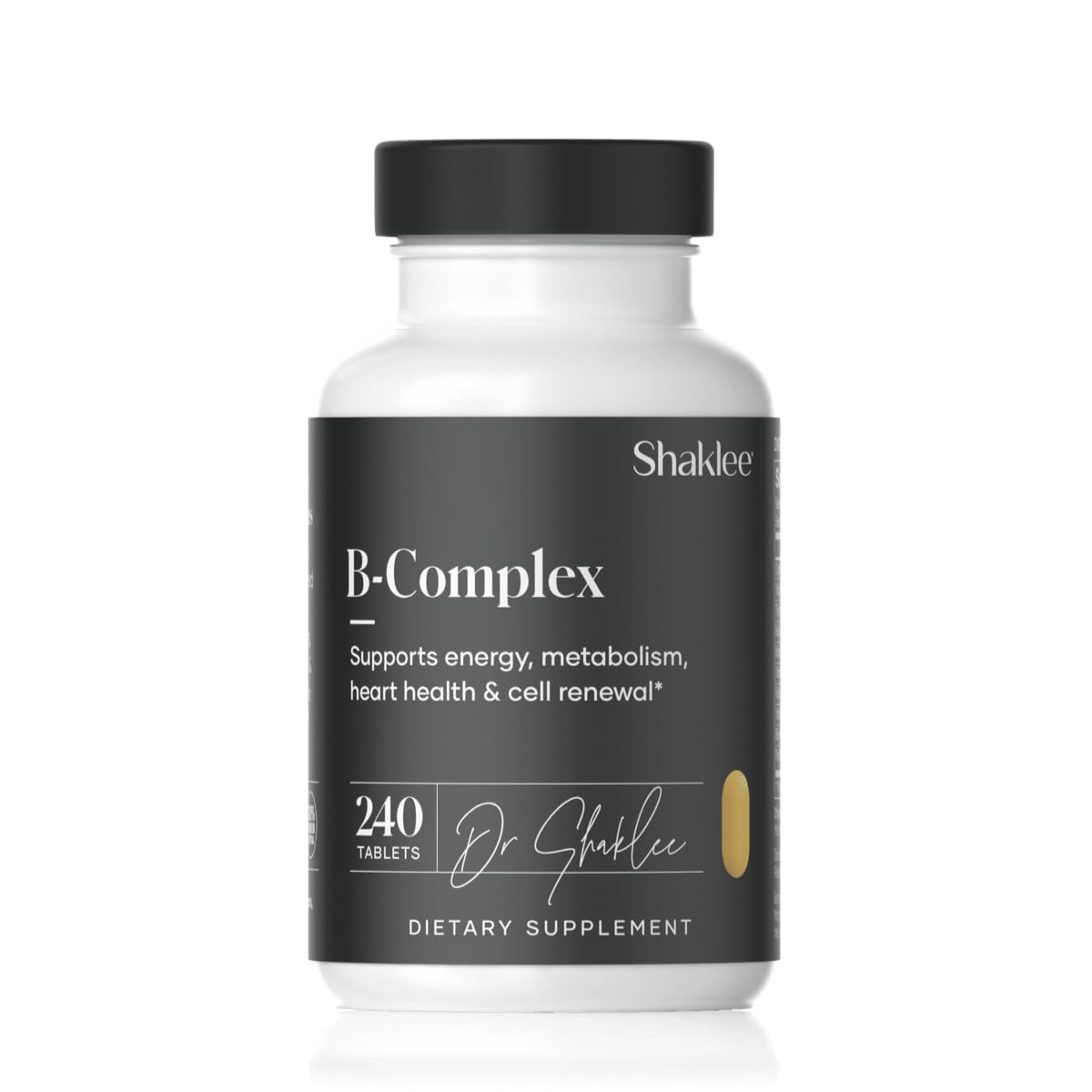 Shaklee B-Complex bottle front for daily energy support.