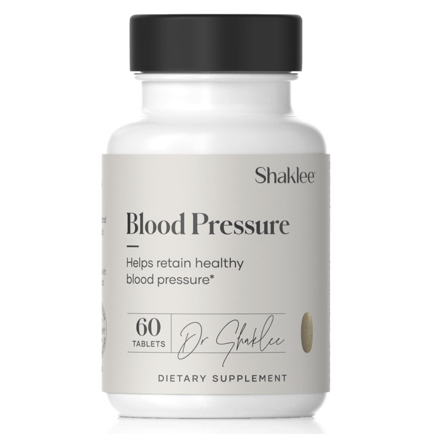 Shaklee Blood Pressure bottle pour for easy daily dosage.