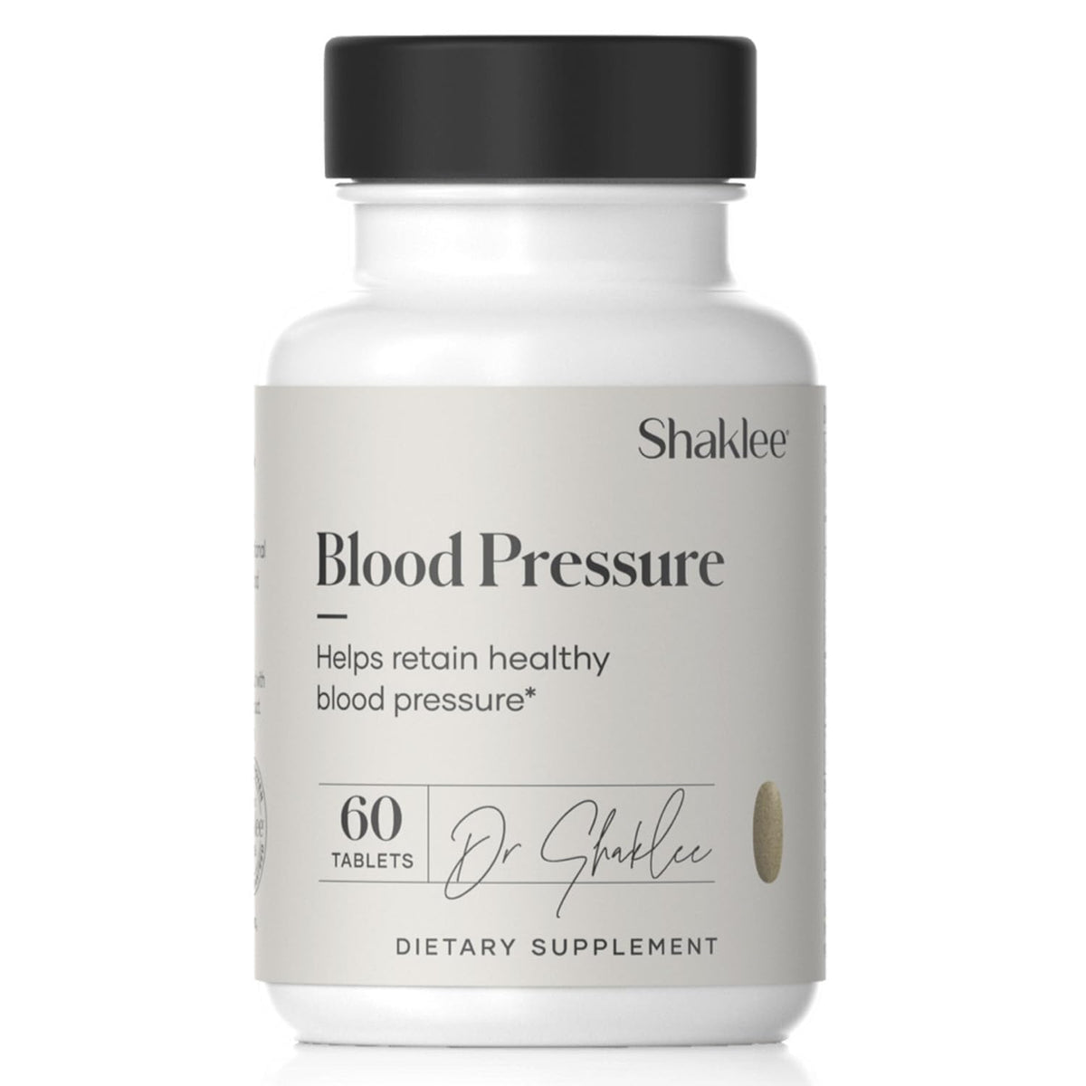 Shaklee Blood Pressure bottle pour for easy daily dosage.