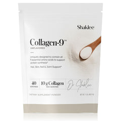 Shaklee Collagen-9 bottle for daily collagen support and convenient consumption.