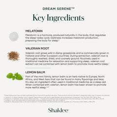 Shaklee Dream Serene bottle with glass of water ready for nightly use