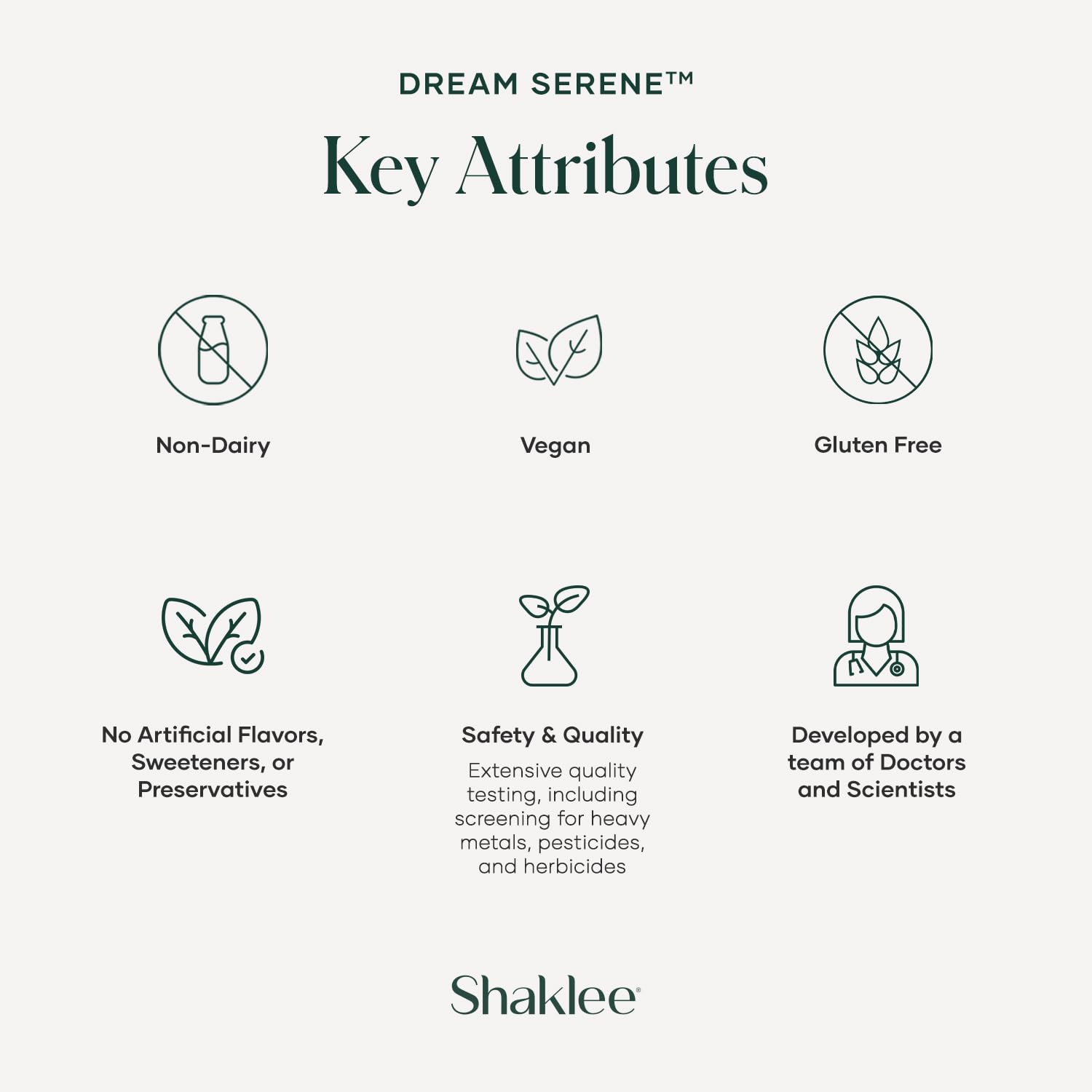 Shaklee Dream Serene packaging and bottle displayed for lifestyle product shot