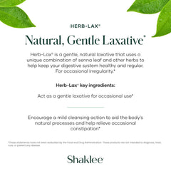 Shaklee Herb-Lax herbal ingredients close-up for natural digestive support