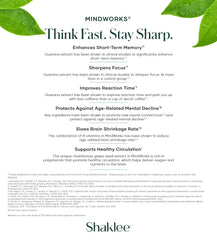 Shaklee MindWorks guarana extract visual emphasizing alertness