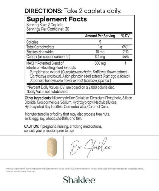 Shaklee NutriFeron caplets close-up for daily immune support.