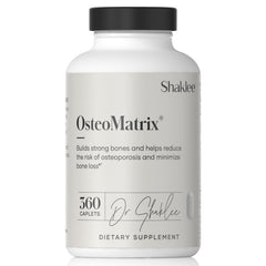 Shaklee OsteoMatrix bottle front shows bone health support formula