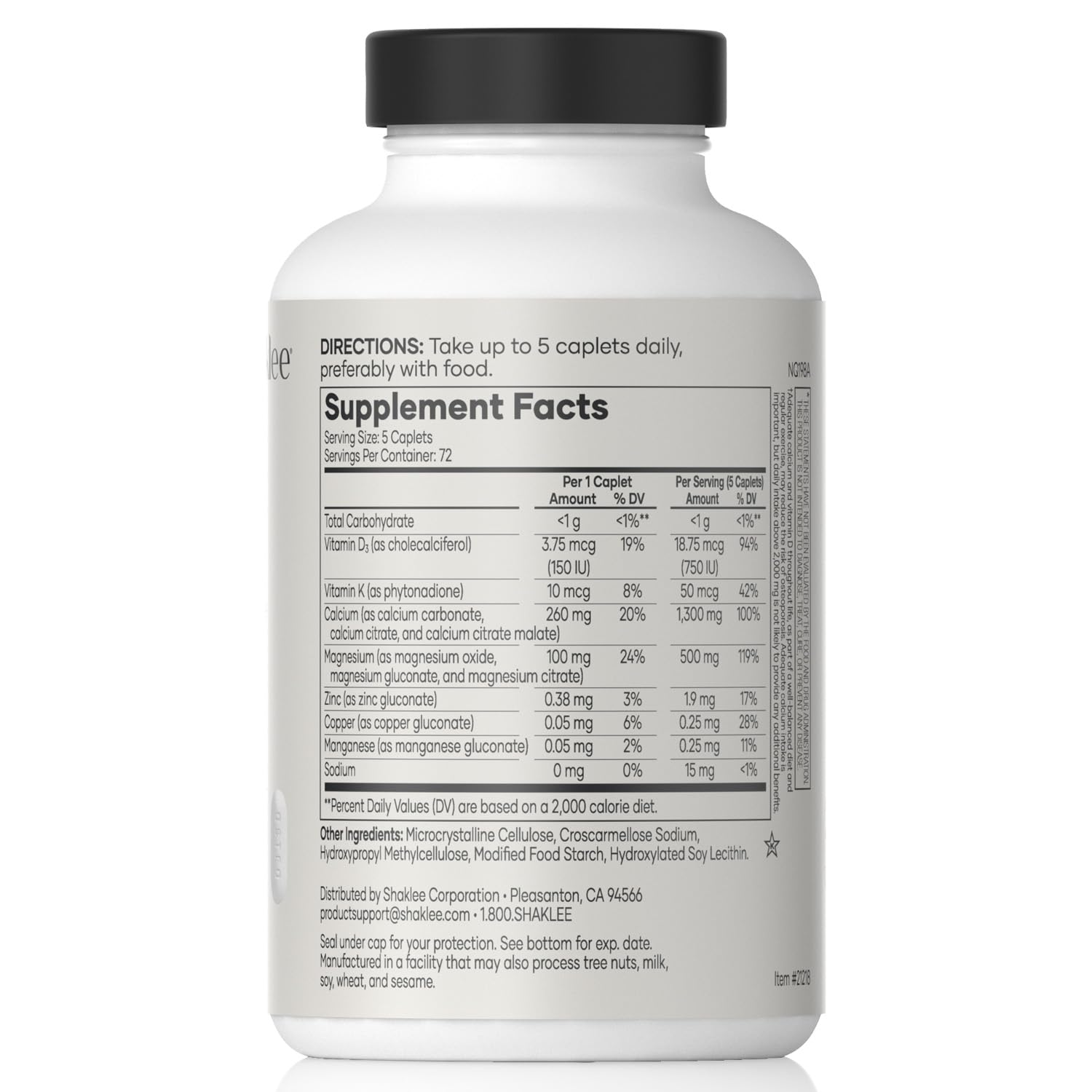 Shaklee OsteoMatrix caplets closeup highlights small, easy-to-swallow tablets