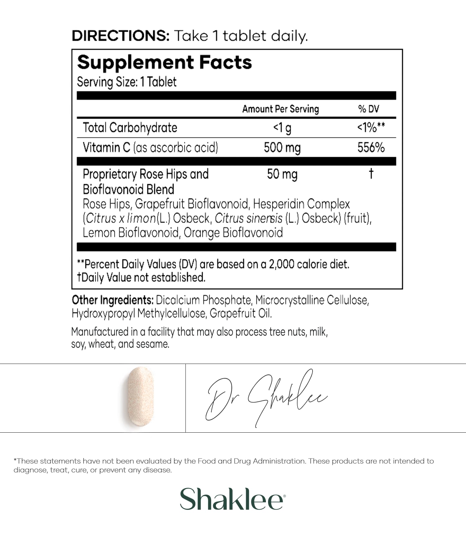 Shaklee rose hips and bioflavonoids blend highlighting natural antioxidant support.