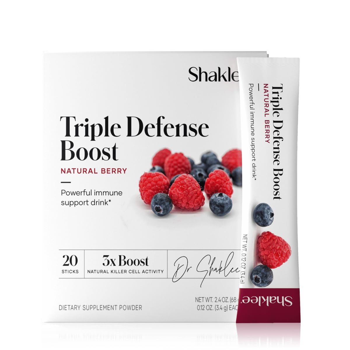 Shaklee Triple Defense Boost bottle shown for daily wellness routine