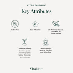 Shaklee Vita-Lea Gold bottle top view on a clean surface