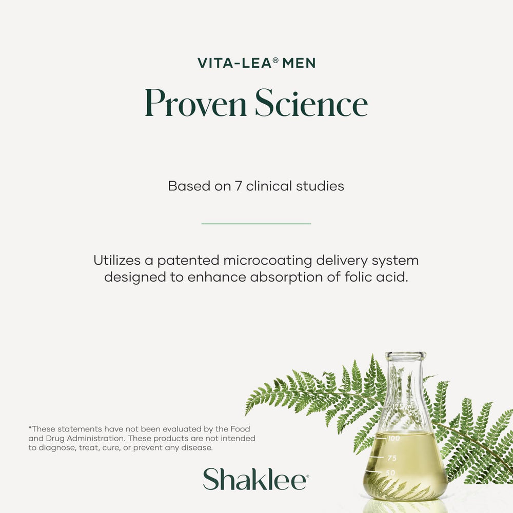 Shaklee Vita-Lea Men cardboard packaging with branding and details