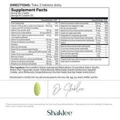 Shaklee Vita-Lea Men nutrition label highlights essential vitamins and minerals