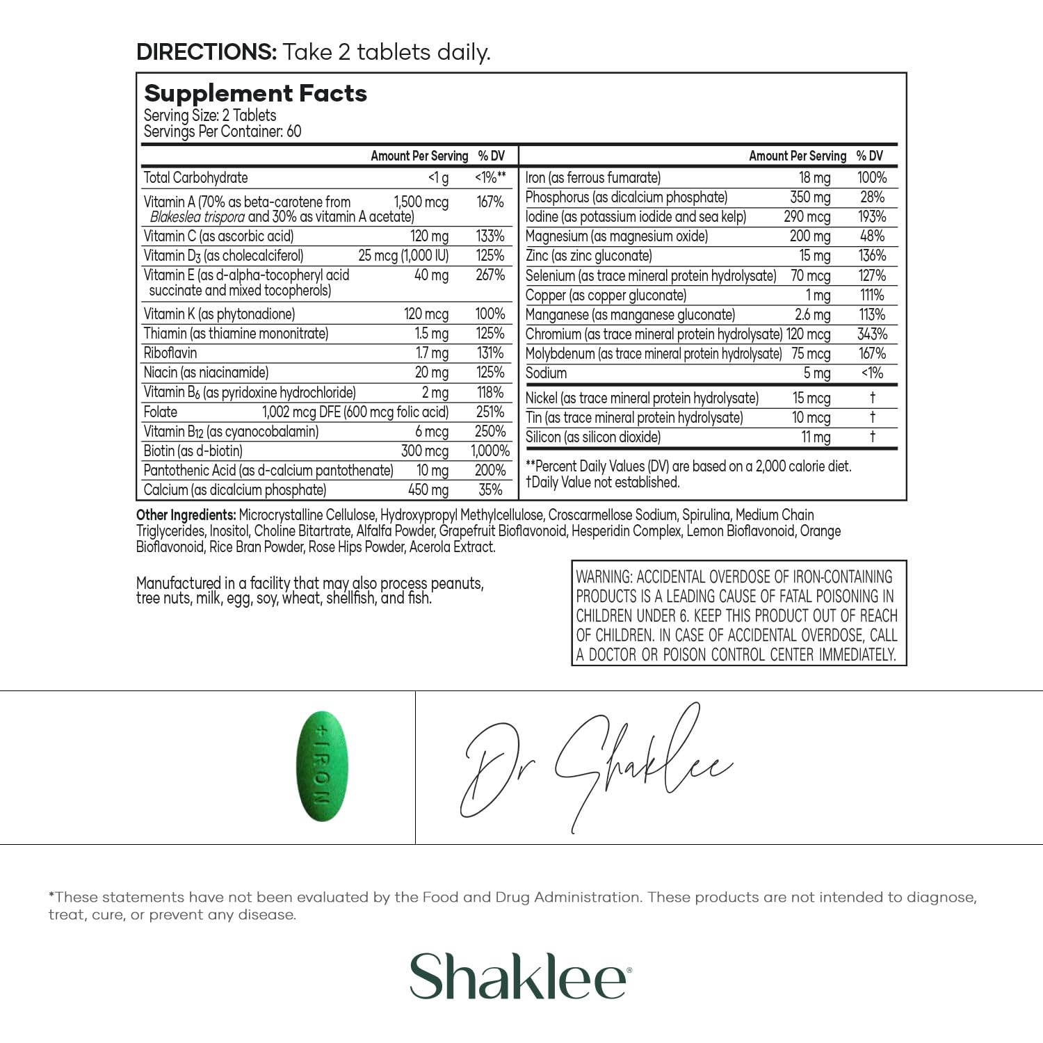 Close-up of Shaklee Vita-Lea Women tablets highlighting high-potency nutrients