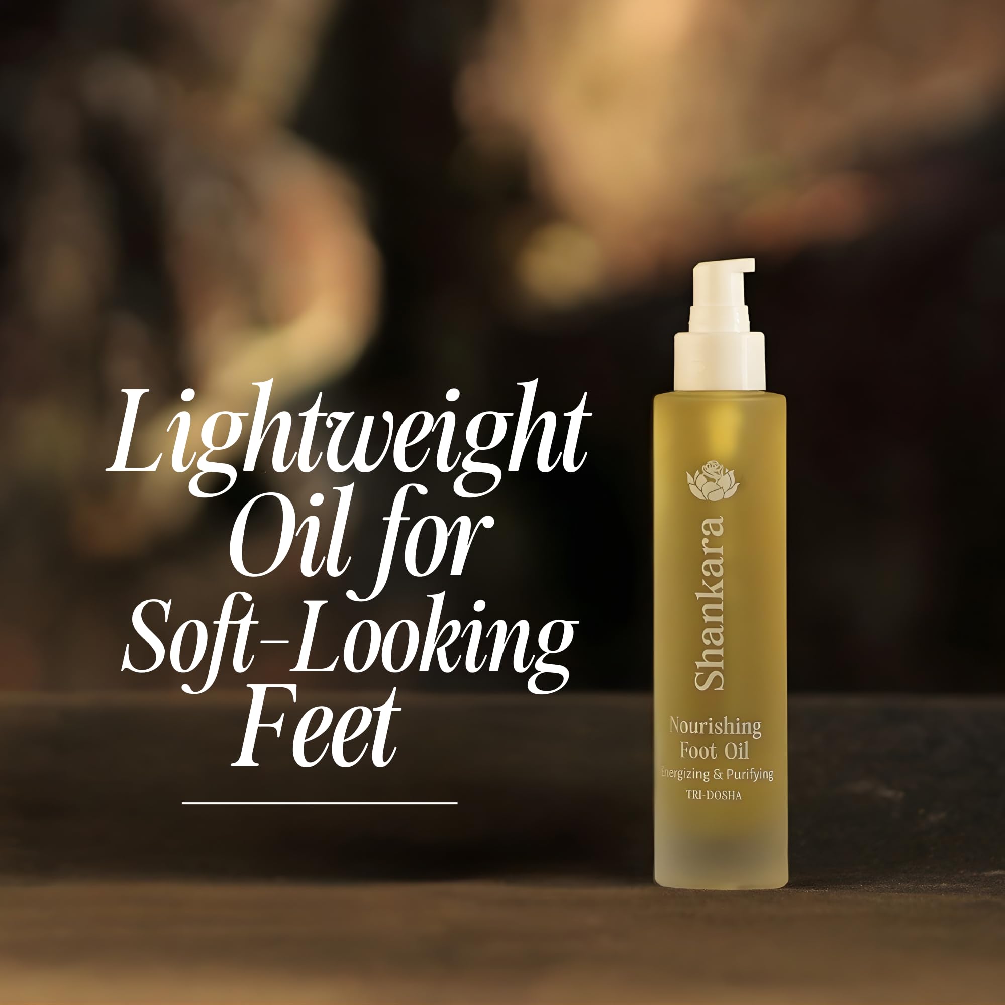Shankara Nourishing Foot Oil texture spreading smoothly for instant hydration.