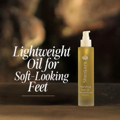 Shankara Nourishing Foot Oil texture spreading smoothly for instant hydration.