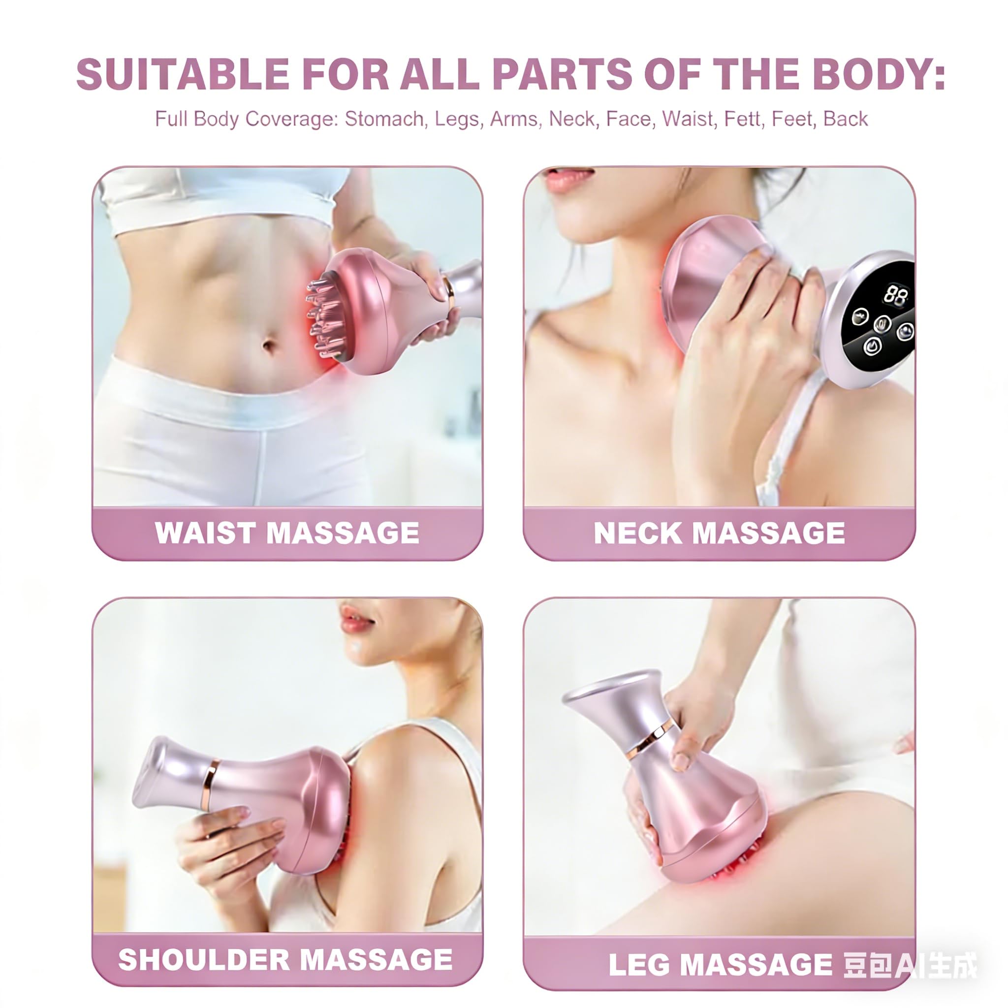 SHANOER light-therapy feature for skin tightening and rejuvenation.