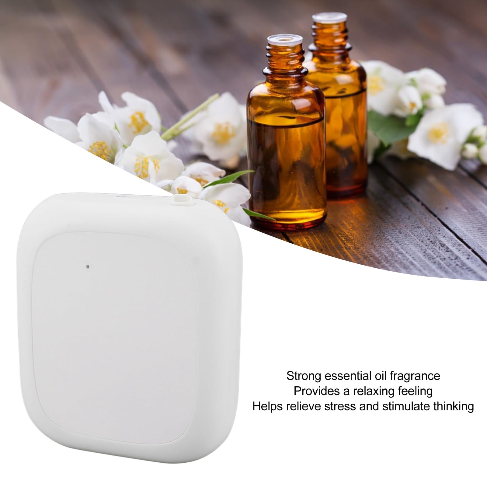 Shanrya nebulizing diffuser battery compartment enables flexible placement.