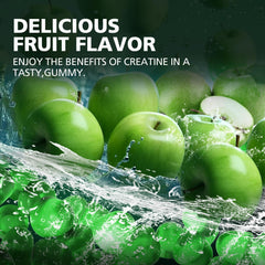 Shapeingirl Green Apple flavor gummies closeup for tasty post-workout option.