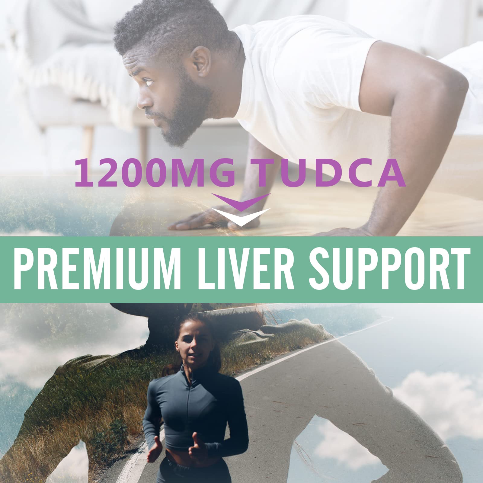 Sharoaid TUDCA label close-up shows vegan capsules