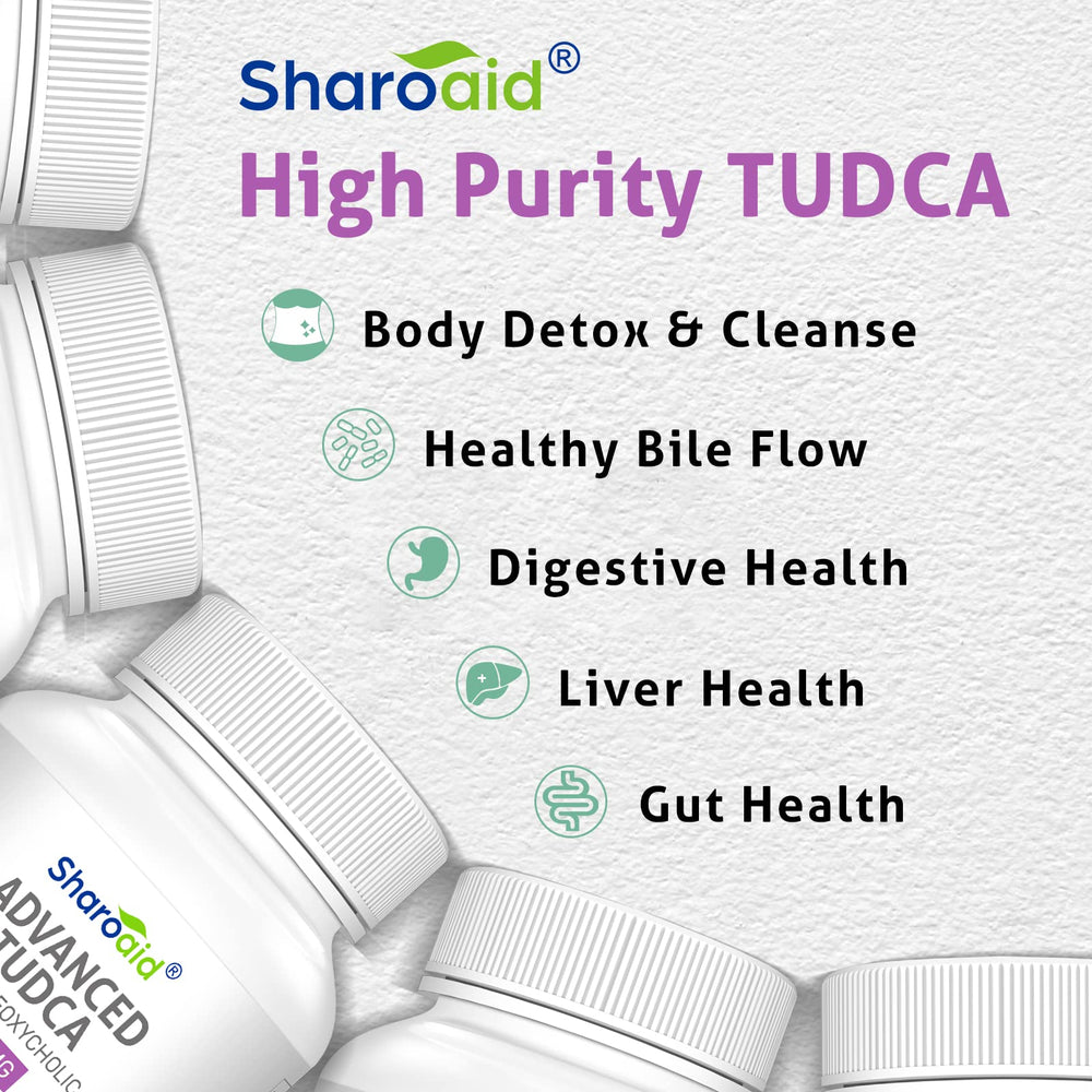 Sharoaid TUDCA packaging emphasizes UK GMP quality
