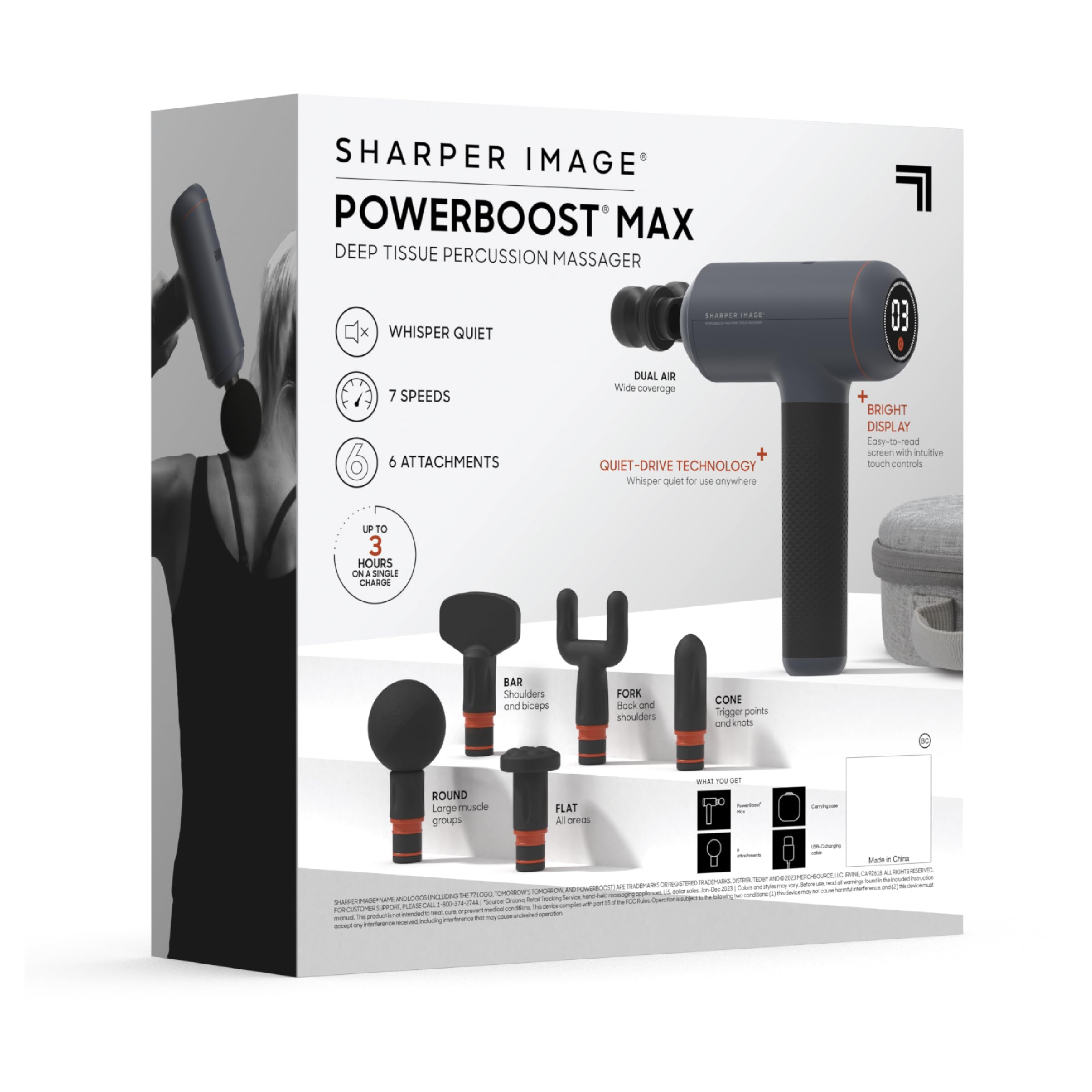 Sharper Image carrying case for organized storage and travel convenience.