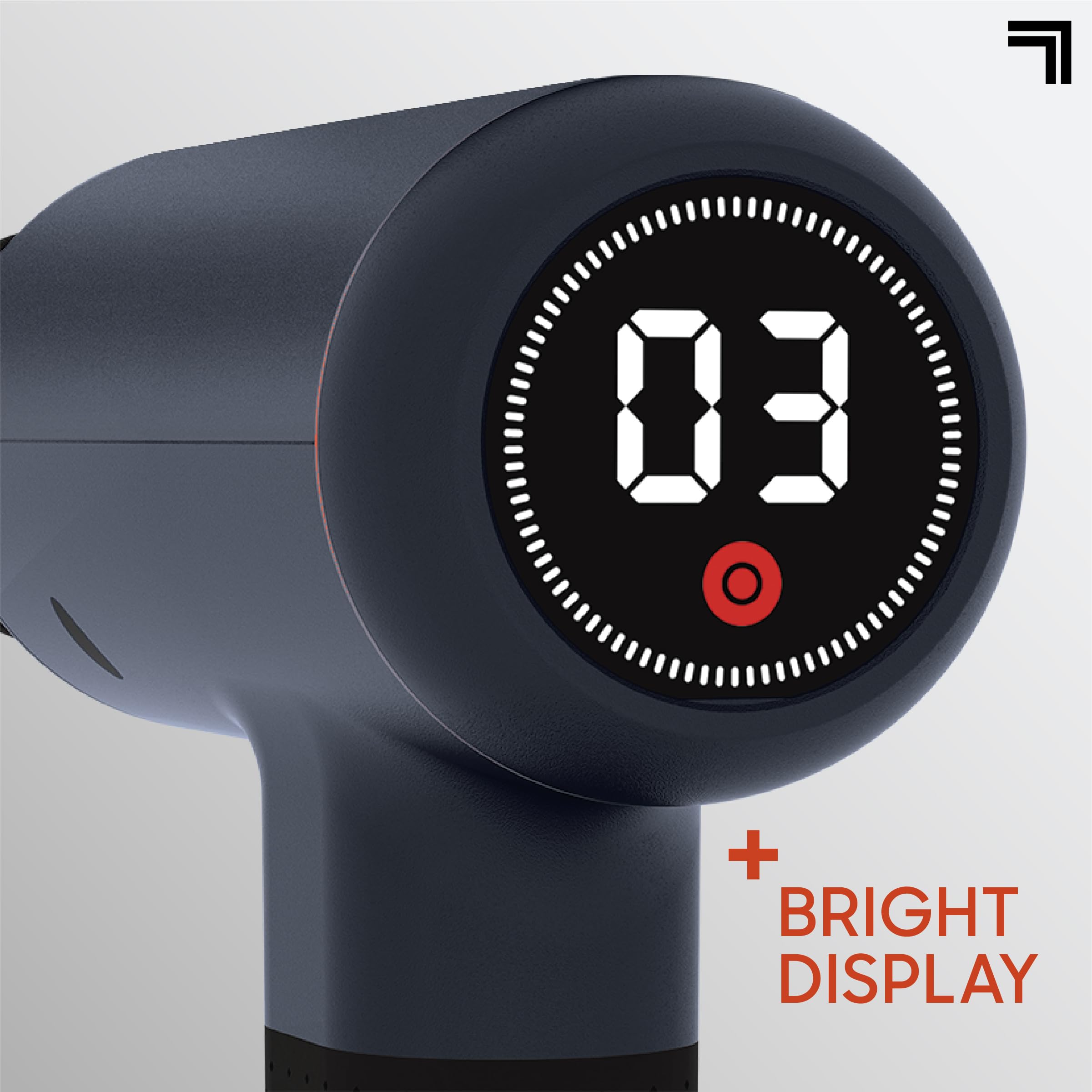 Sharper Image ergonomic grip with rubber handle for targeted pressure with less effort.