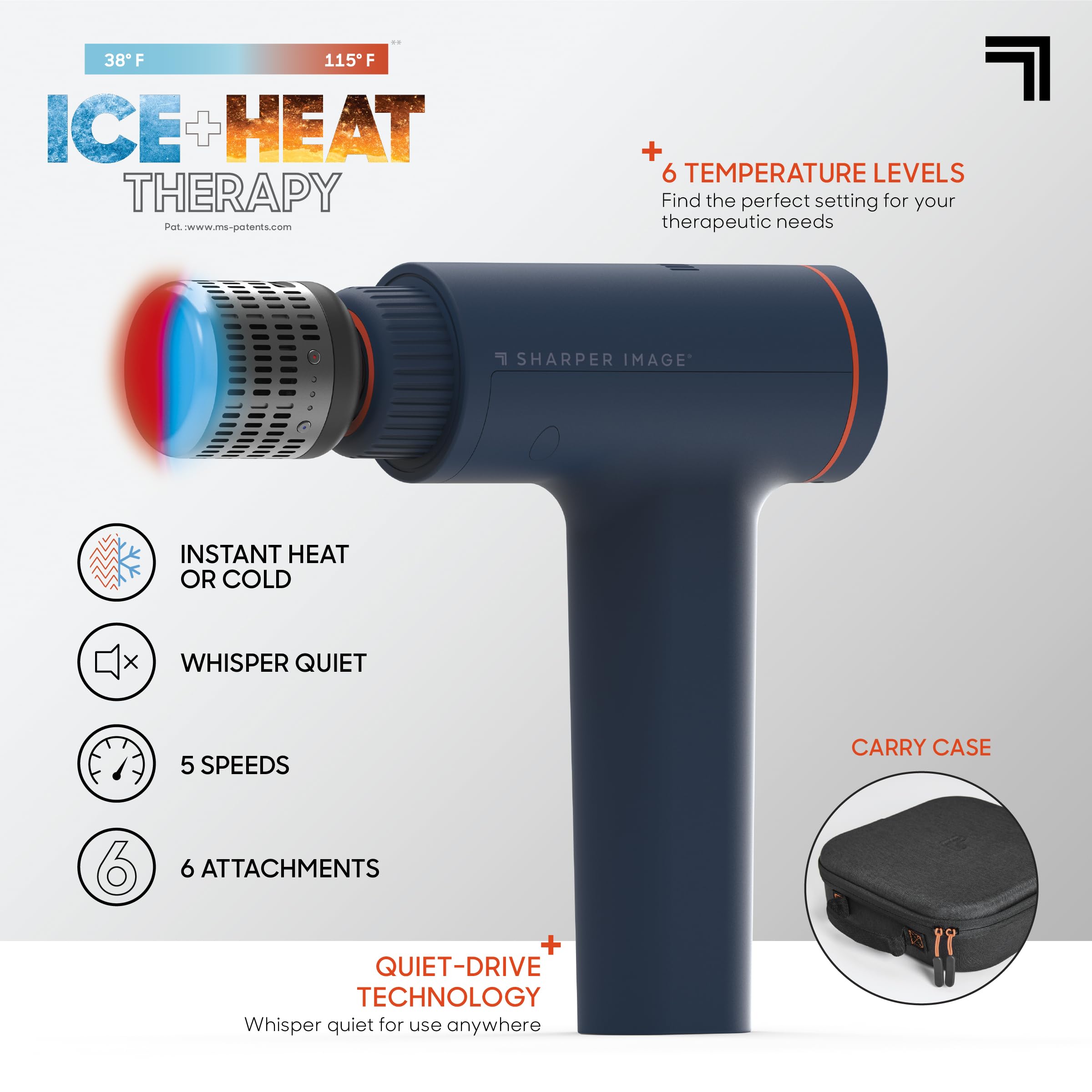 Sharper Image flat attachment for precise contact on tight areas and knots