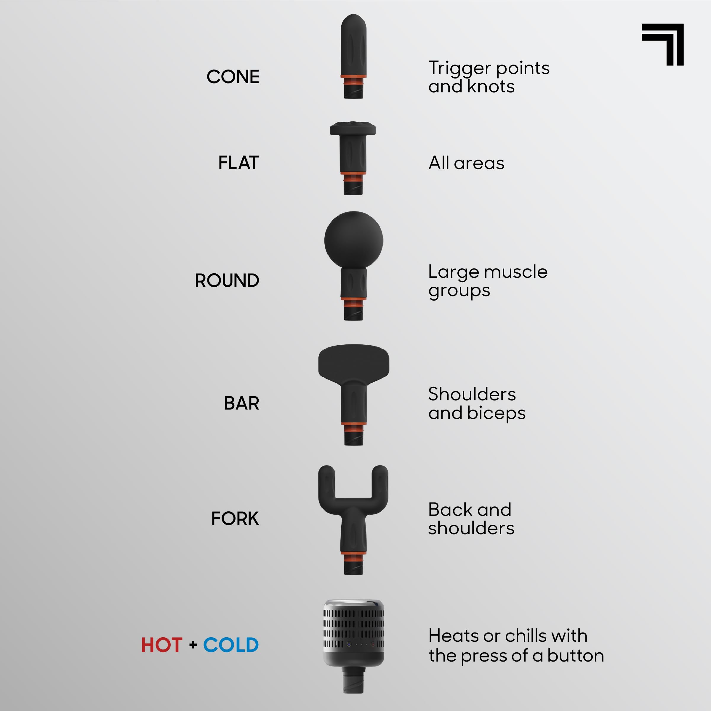 Sharper Image fork attachment reaches along spine and shoulder blades with comfort