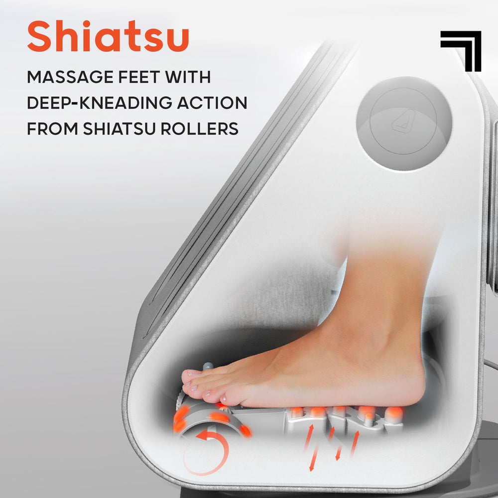 Heat therapy option adds gentle warmth for relaxation