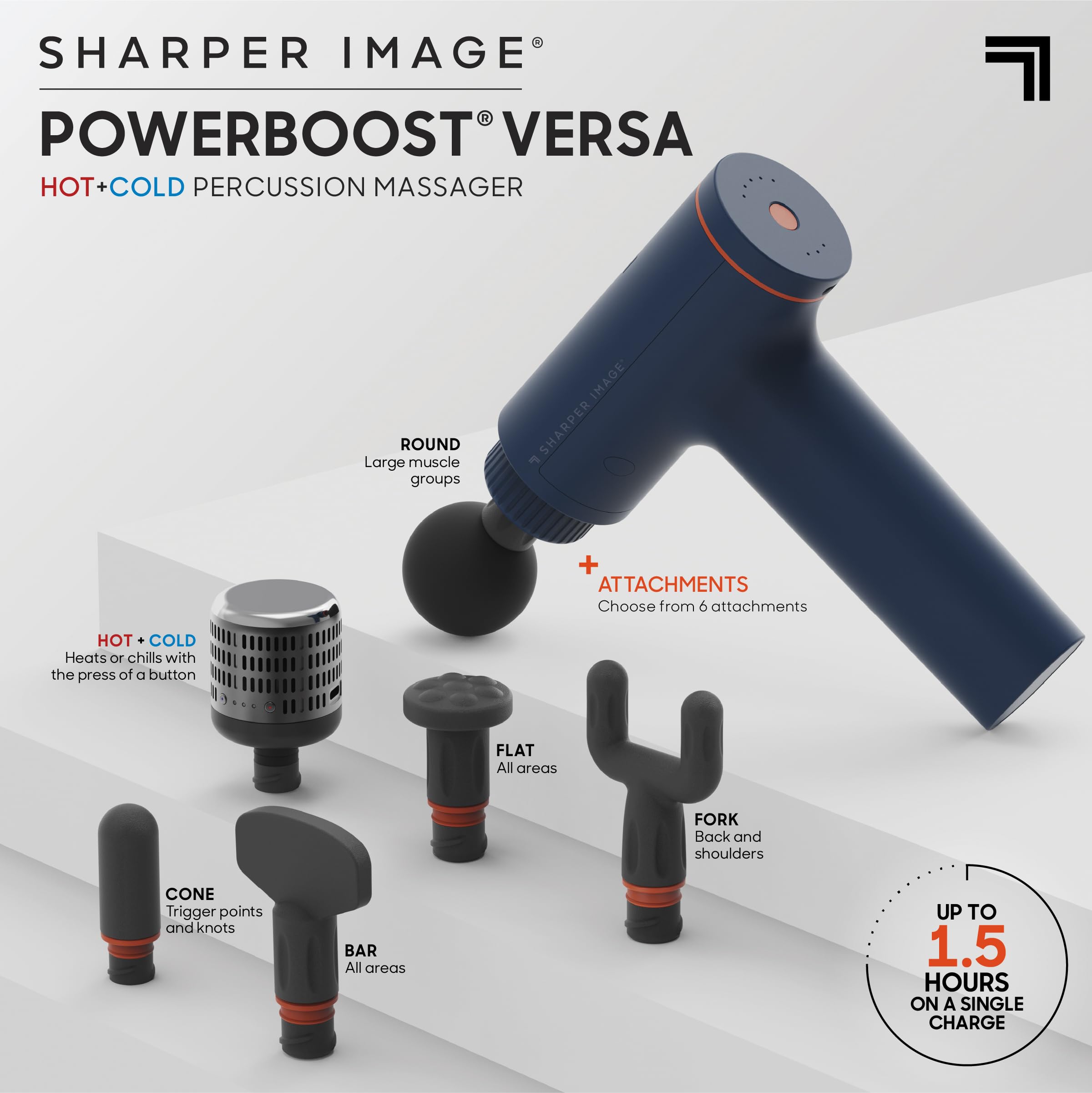 Sharper Image Versa hot and cold thermo head for soothing temperature therapy during recovery