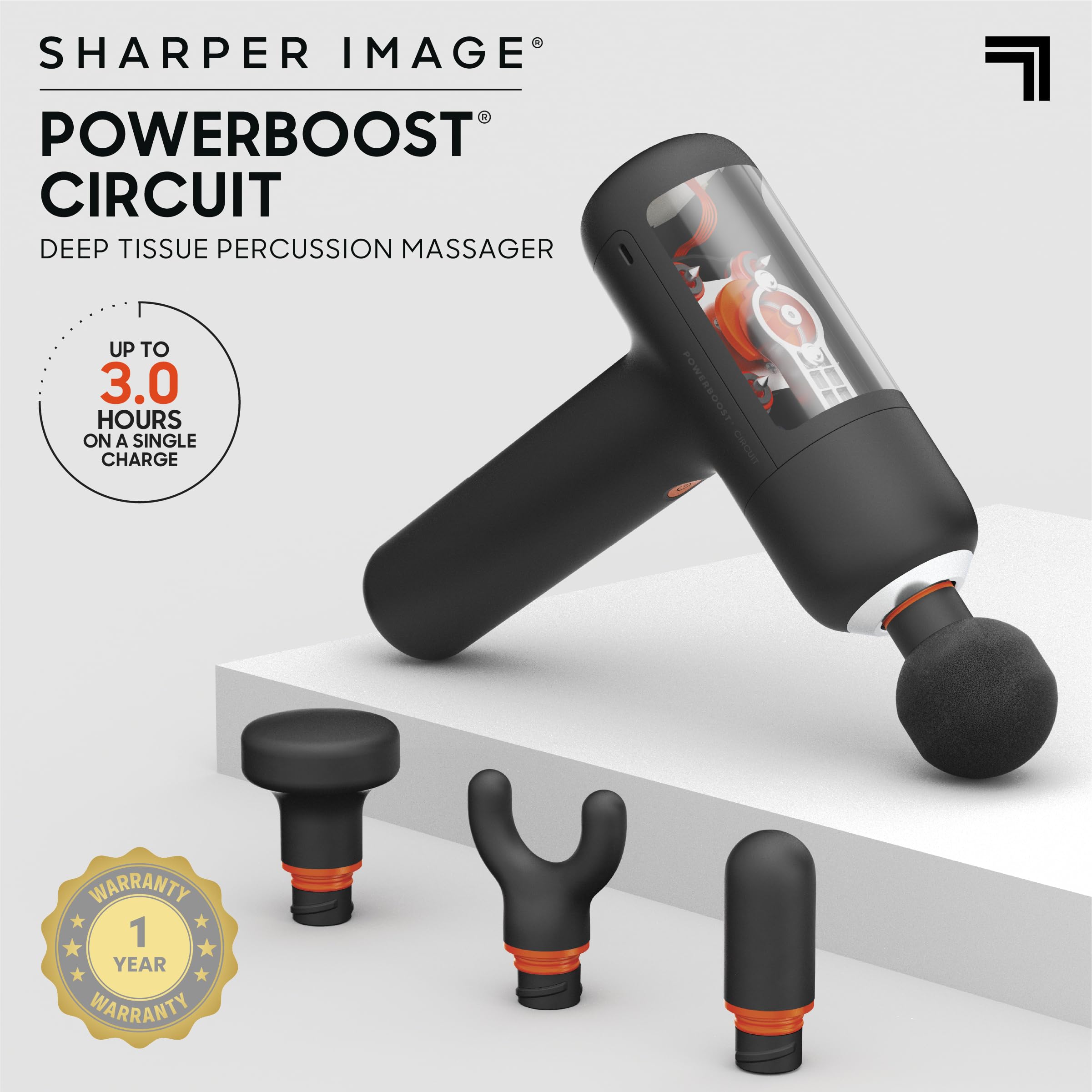 Sharpener Image PowerBoost round head attachment for large muscle groups