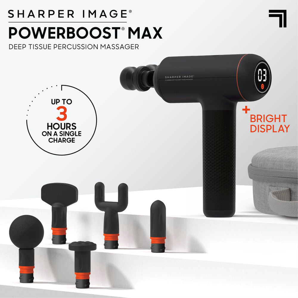 Powerboost Max ball attachment targets large muscle groups for deep relief.