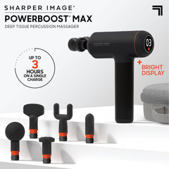 Powerboost Max ball attachment targets large muscle groups for deep relief.
