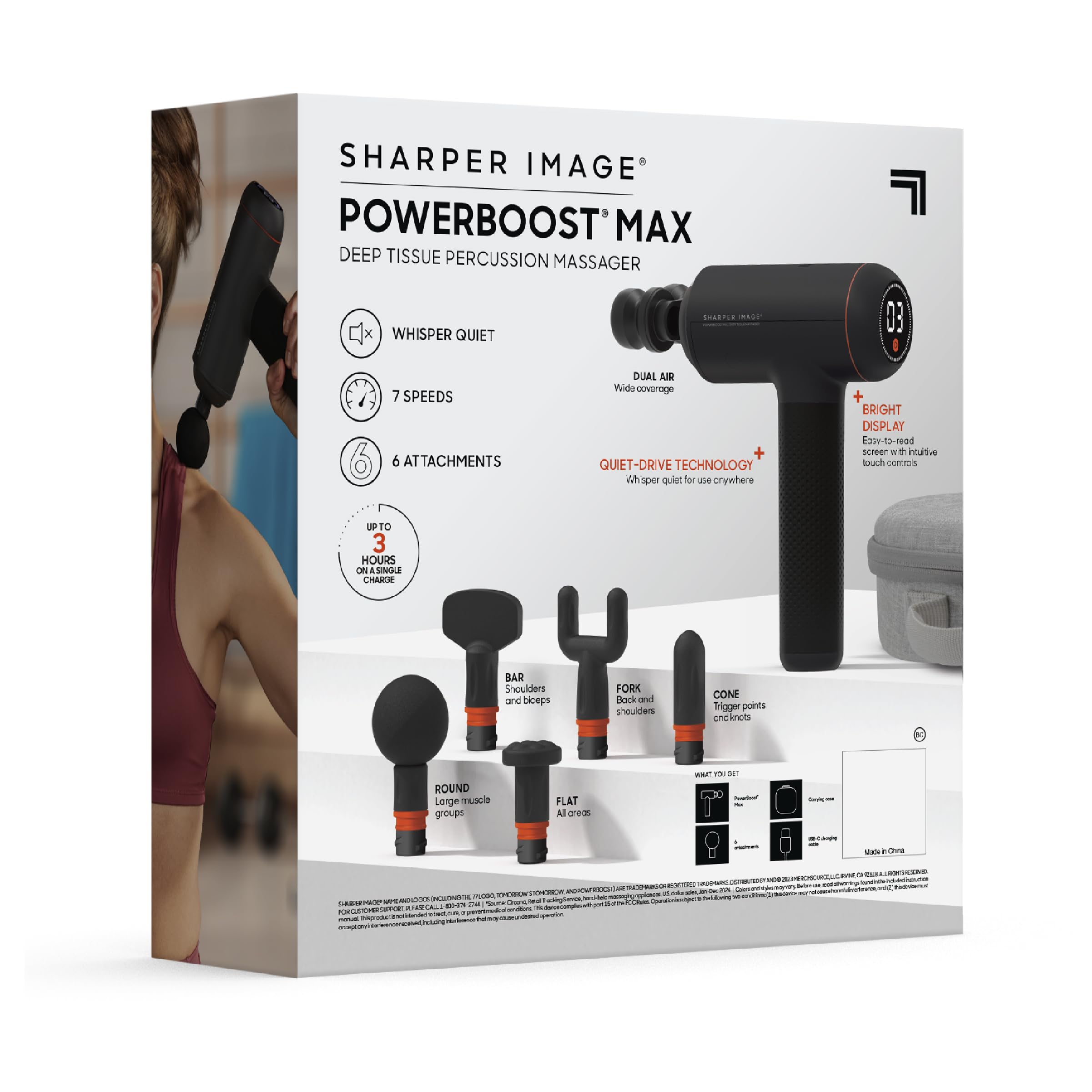 Powerboost Max carrying case keeps everything organized on the go.
