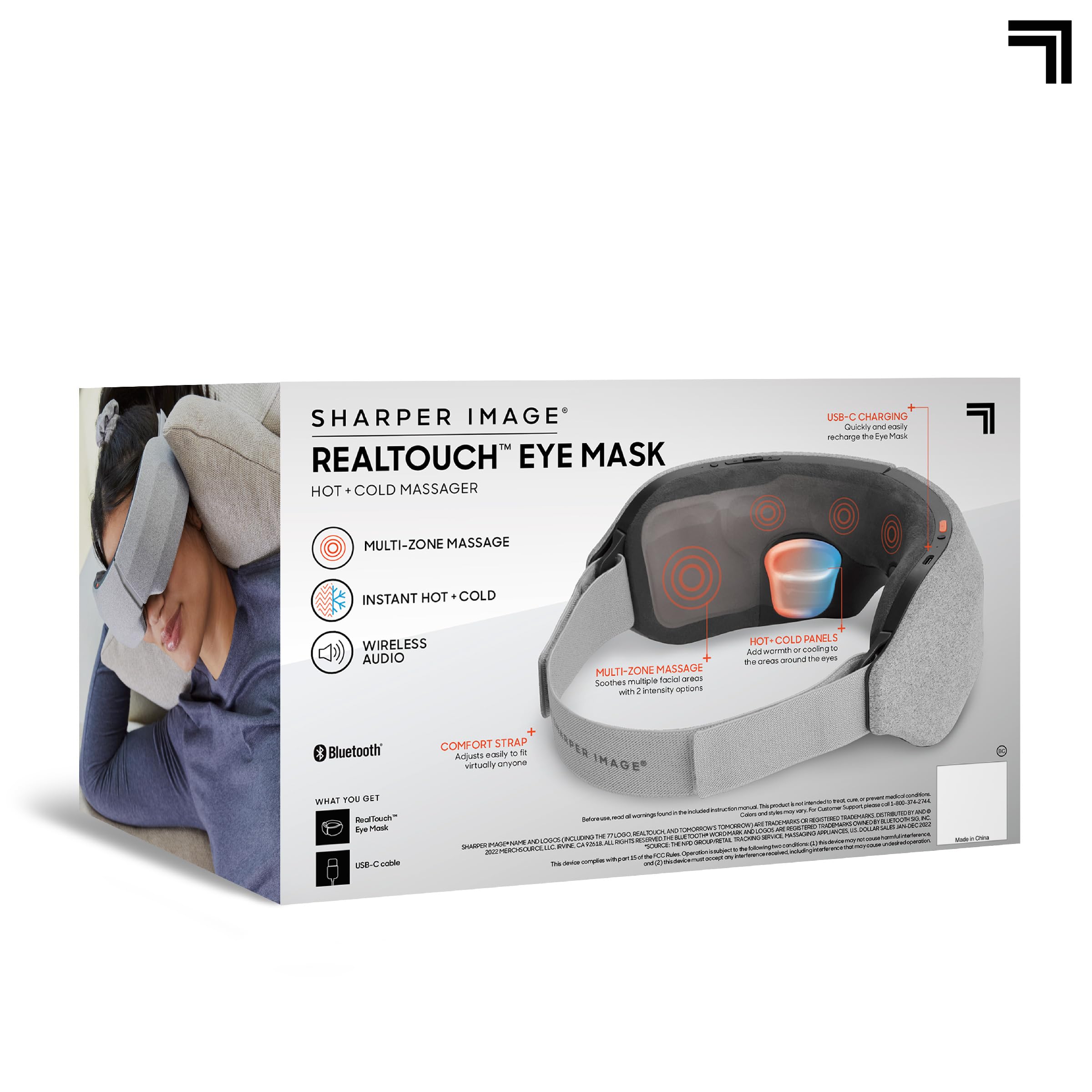Sharper Image RealTouch relaxing scene demonstrates its calm and cozy usage.