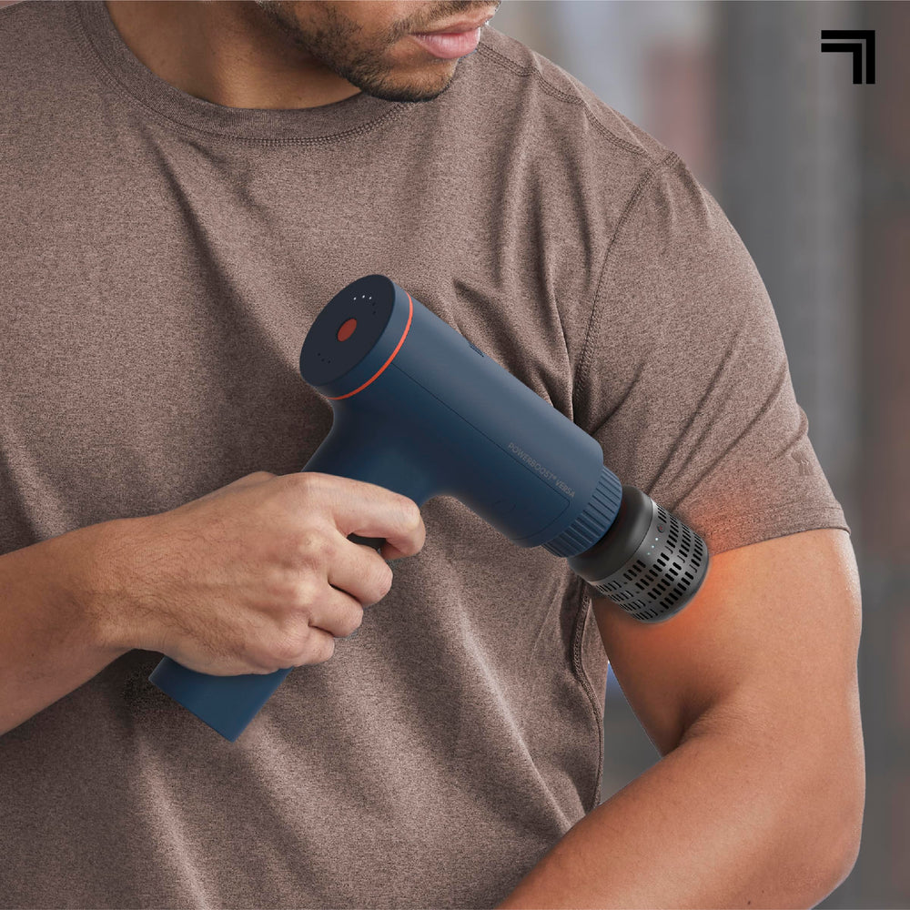 Sharper Image round attachment delivering broad surface massage for larger muscle groups