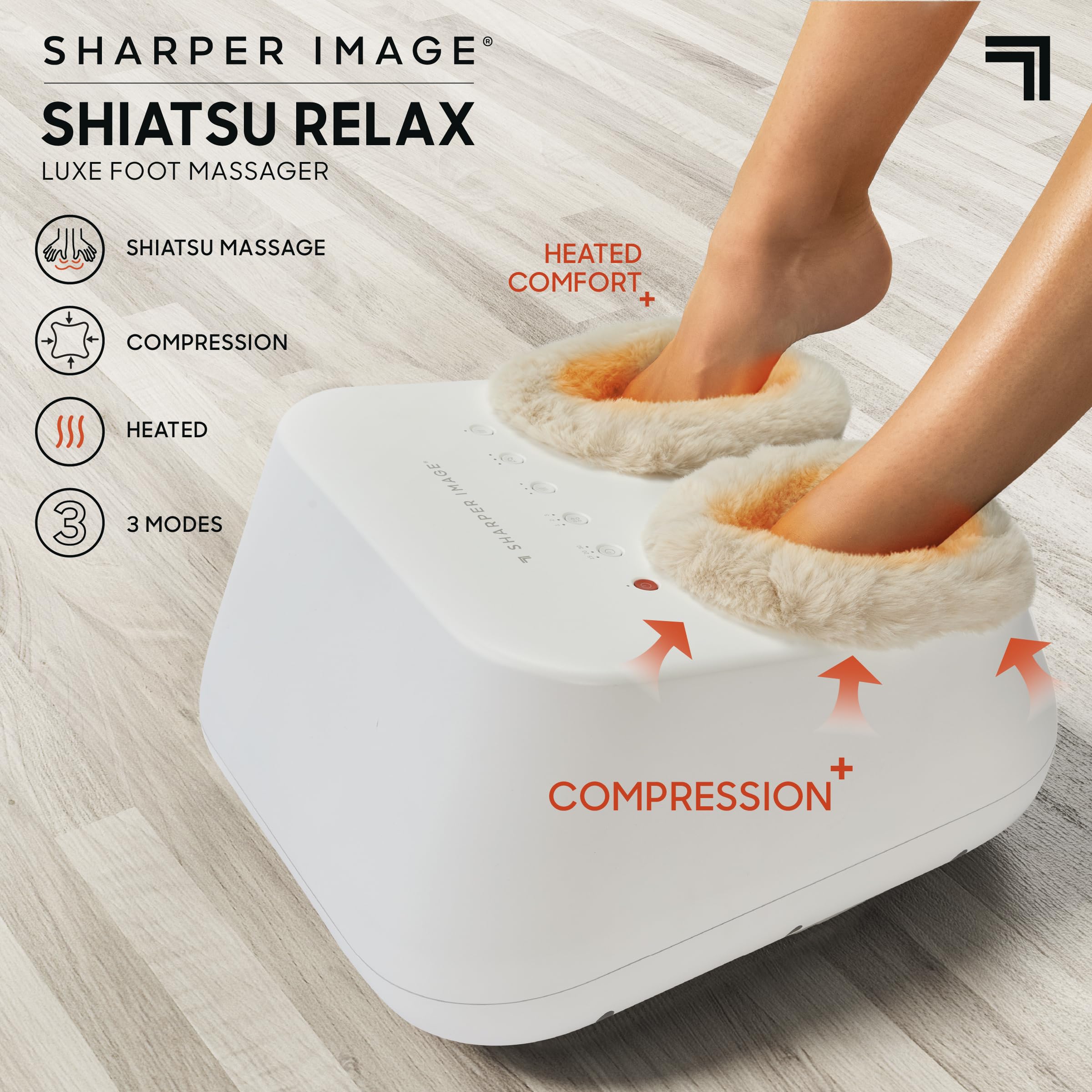 Sharper Image Shiatsu Luxe Foot Massager treats balls of the feet with focused relief.