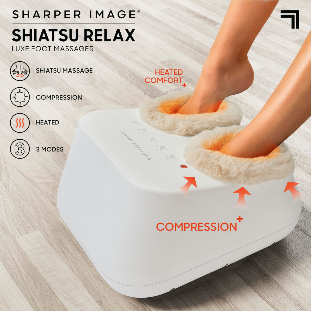Sharper Image Shiatsu Luxe Foot Massager treats balls of the feet with focused relief.