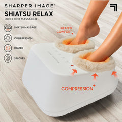 Sharper Image Shiatsu Luxe Foot Massager treats balls of the feet with focused relief.