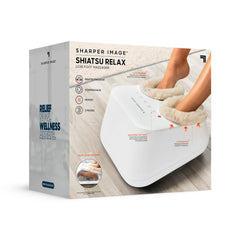 Sharper Image Shiatsu Luxe Foot Massager has a compact design for room-to-room use.