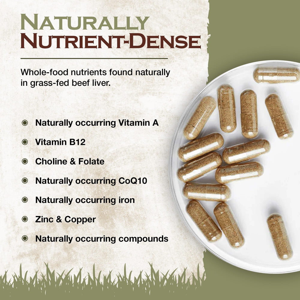 Shawneehaw Cattle liver capsules close-up showing dense nutrient content.