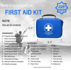 SHBC emergency blanket inside kit ready for warmth in unexpected cold conditions.