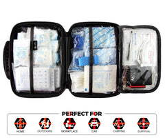 SHBC kit includes advanced emergency supplies like blankets and scissors.